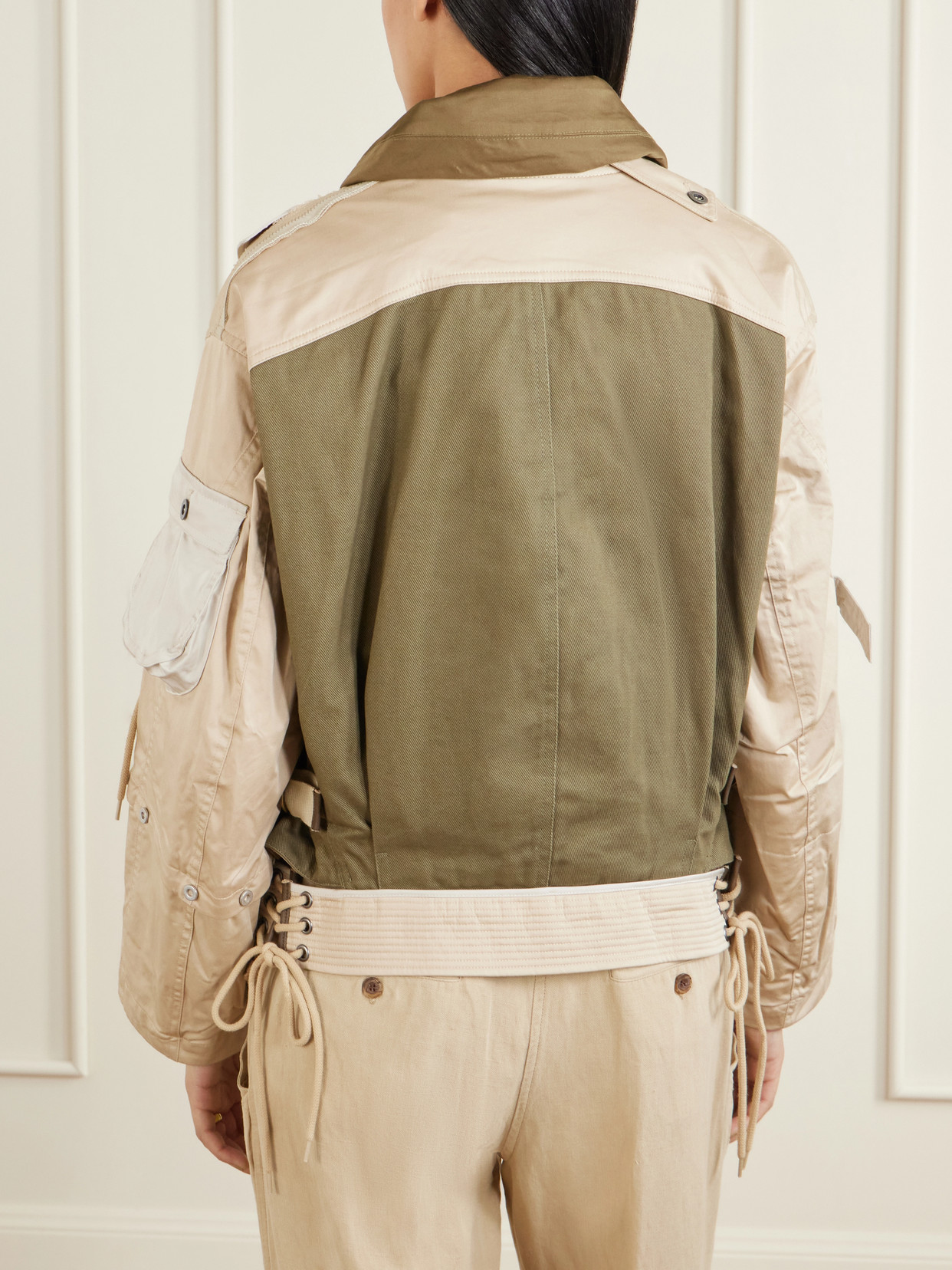 Isabel Marant Julissa Leather-trimmed Organic Cotton Jacket In Multi