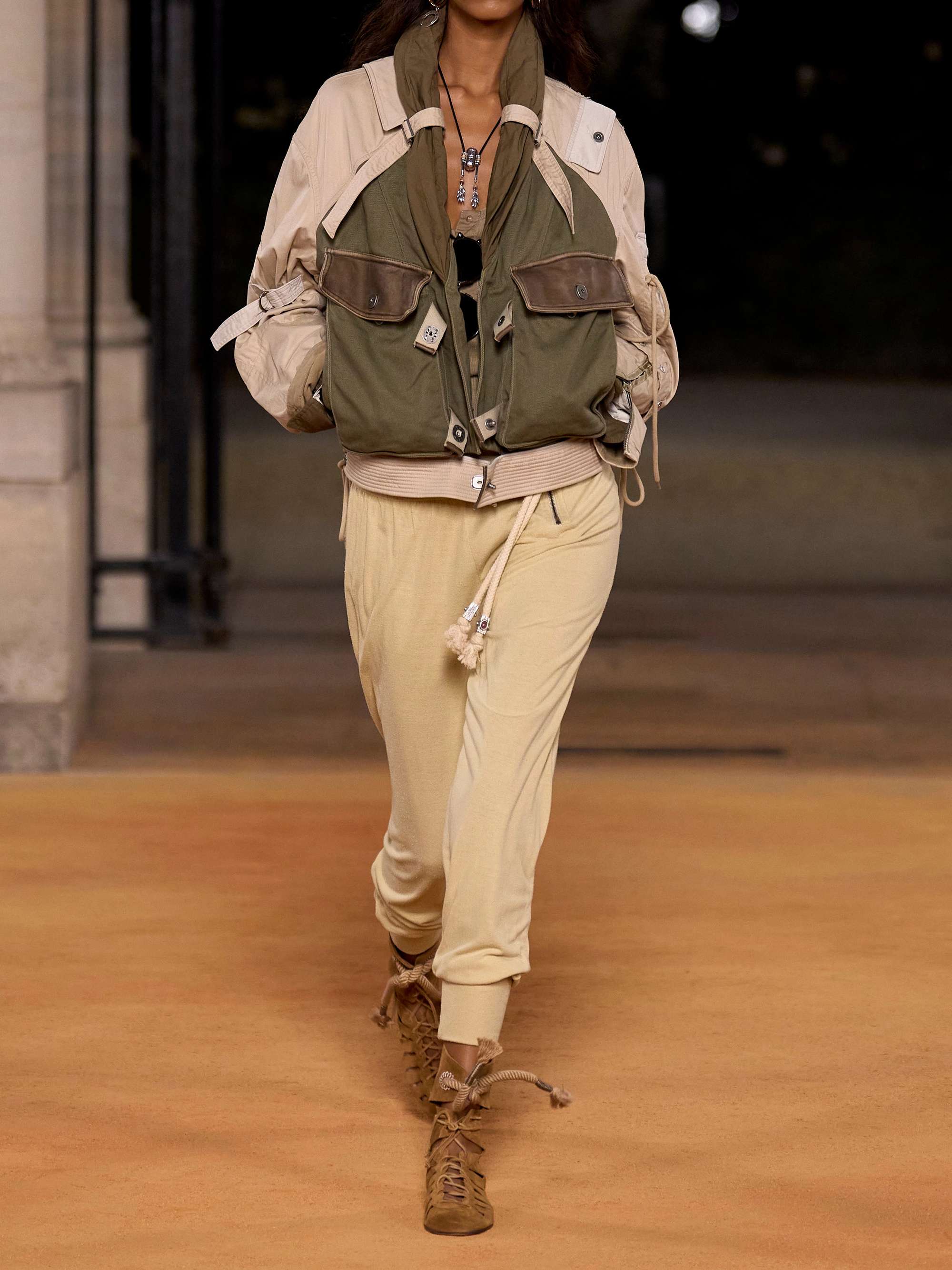 ISABEL MARANT Julissa leather-trimmed organic cotton jacket | NET