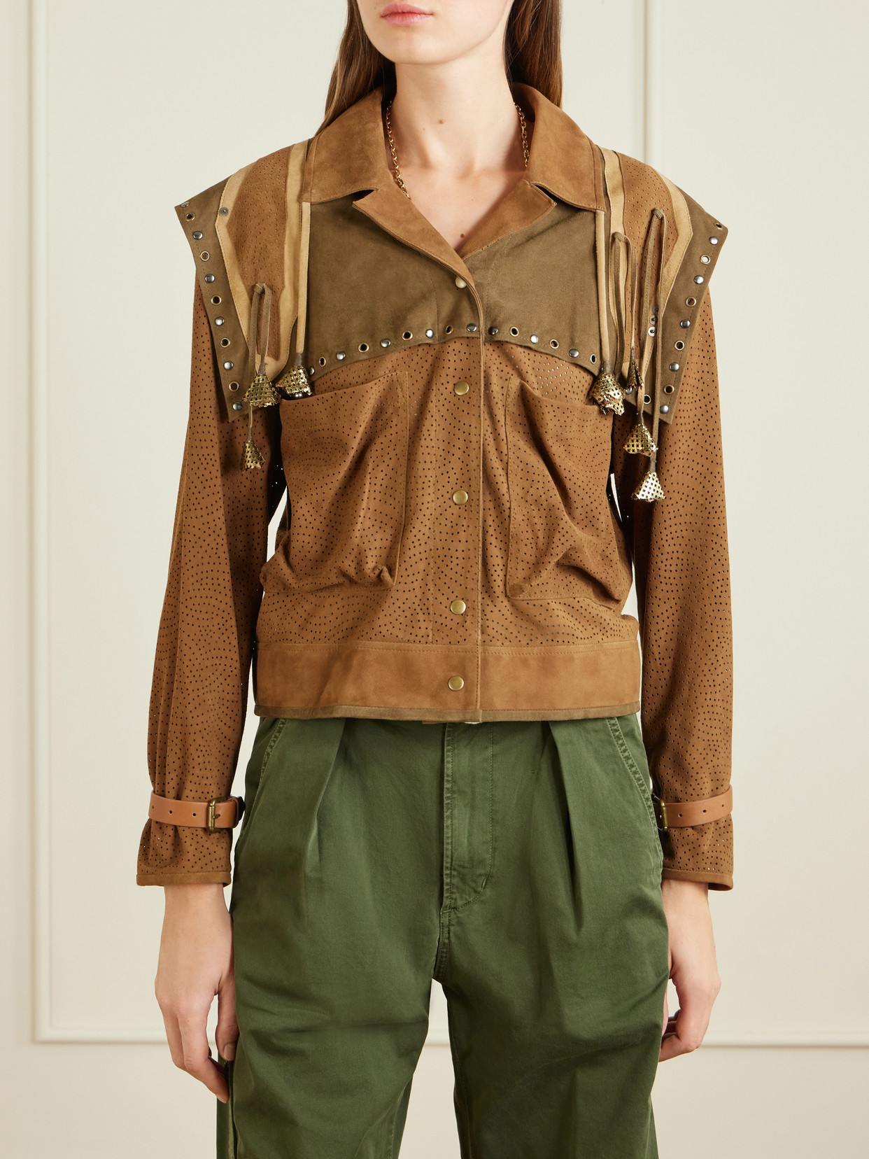 Kayae Embellished Perforated Jacket