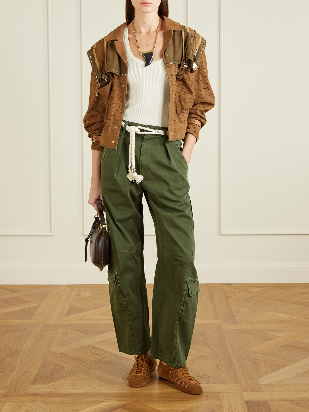Kayae Embellished Perforated Jacket