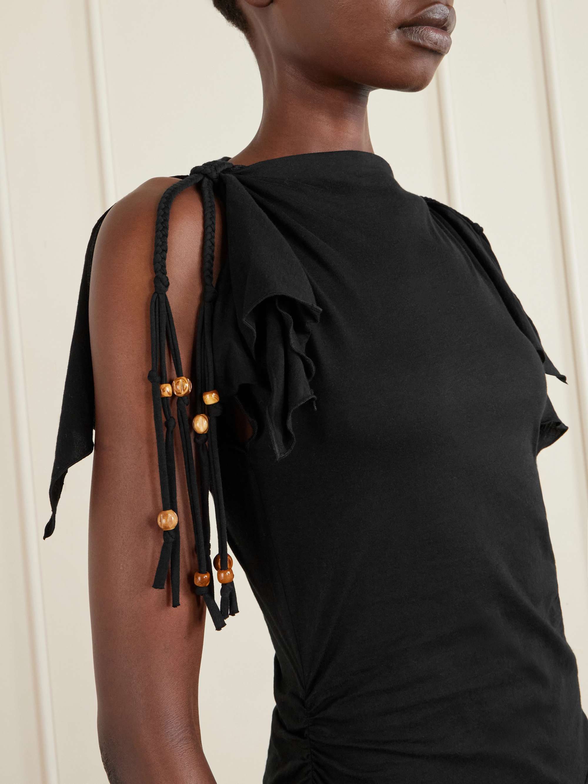 ISABEL MARANT Janick draped cotton-jersey mini dress | NET-A-PORTER