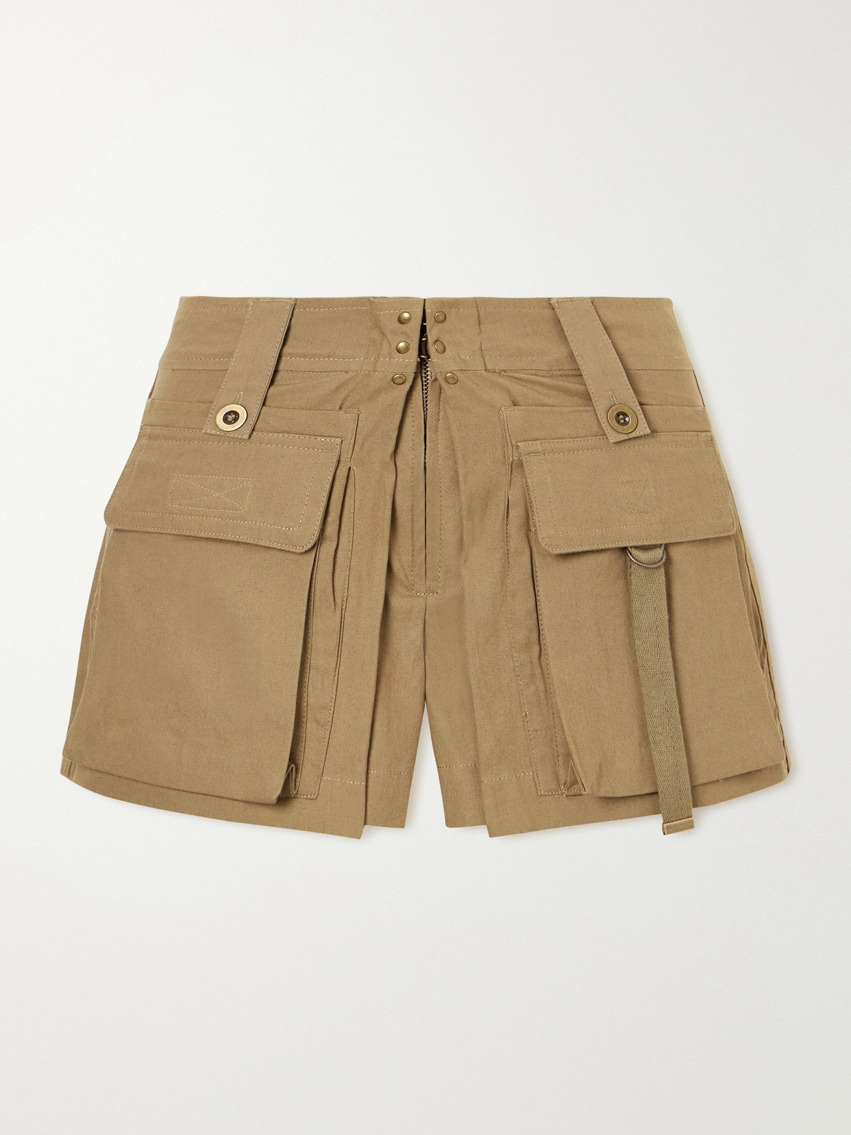 Isabel Marant Barta Cotton Straight-leg Shorts In Blue