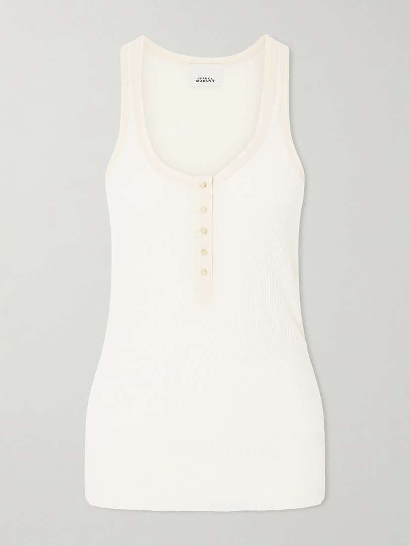 Isabel Marant Helma Ribbed Silk Tank