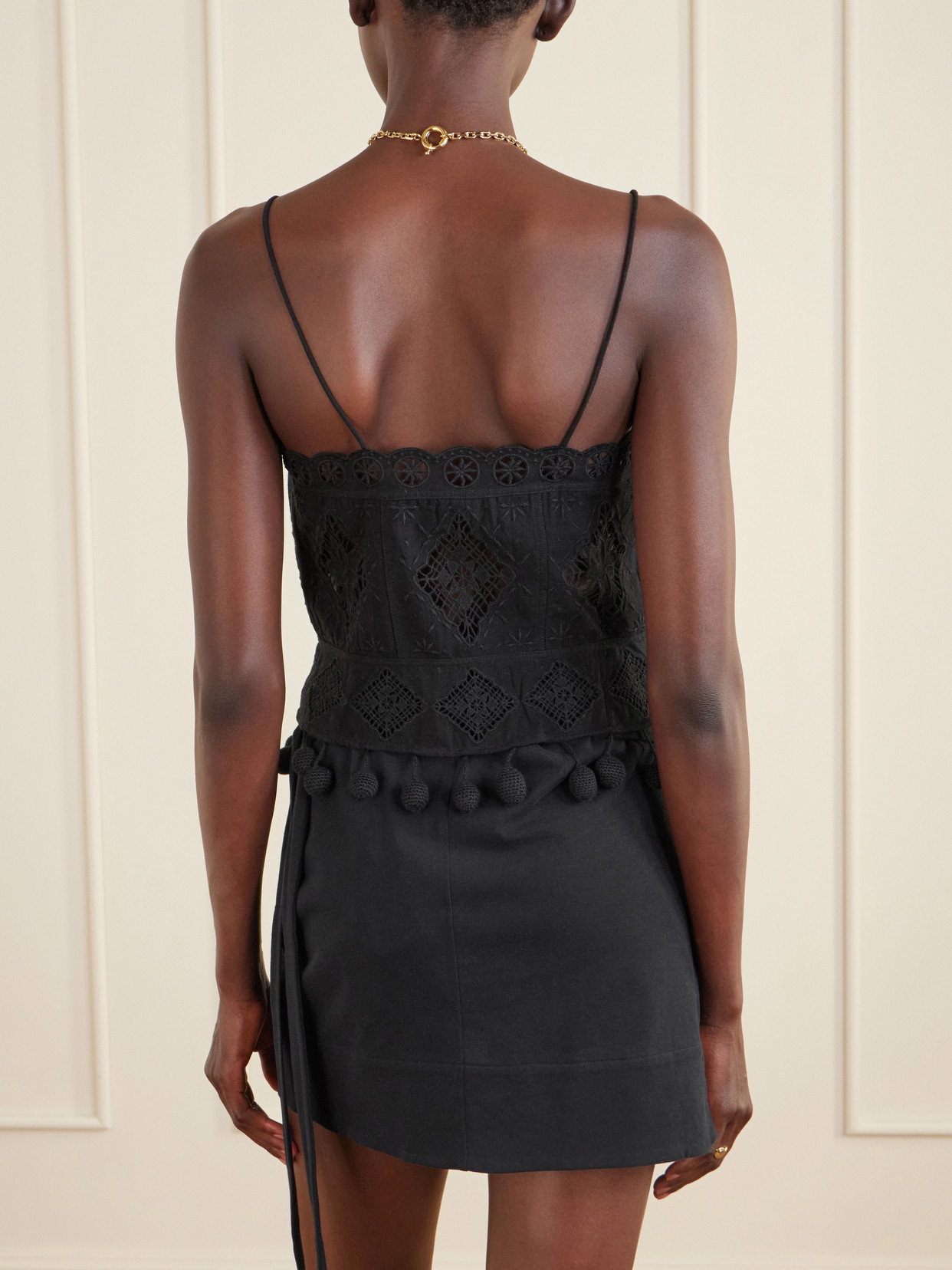 Nelssy Crocheted Cotton-Blend Tank