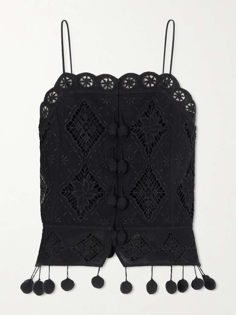 Isabel Marant Nelssy Crocheted Cotton-blend Tank