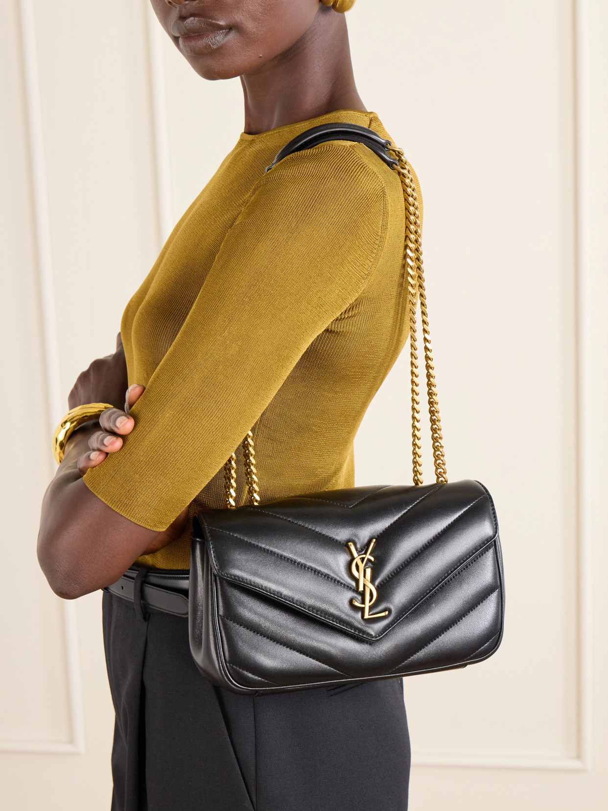 Loulou Small Matelassé Shoulder Bag