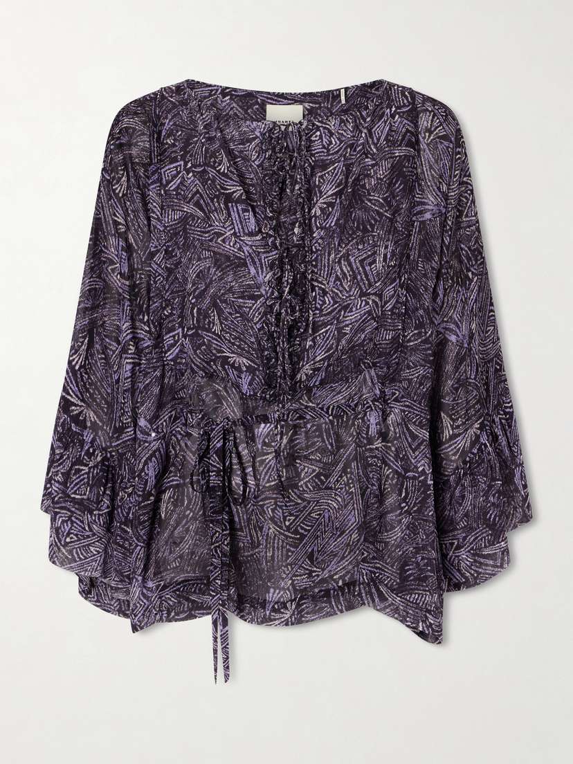Isabel Marant Belted Silk Top