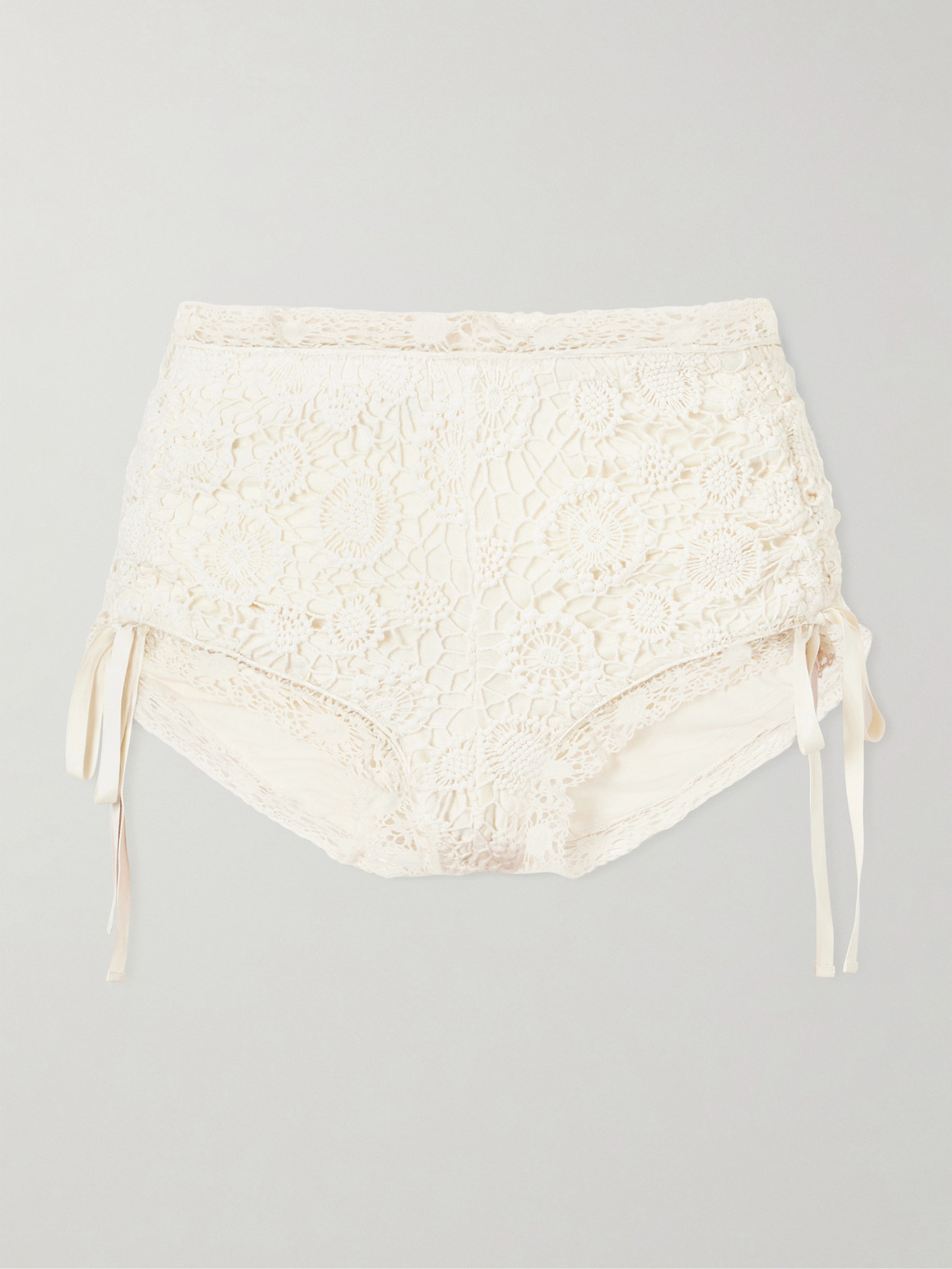 Isabel Marant Crocheted Cotton Shorts In White
