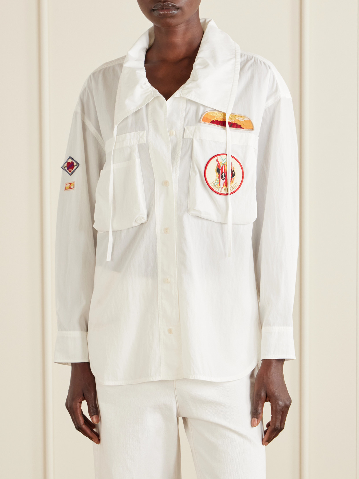 Chely Appliquéd Tencel Lyocell Shirt