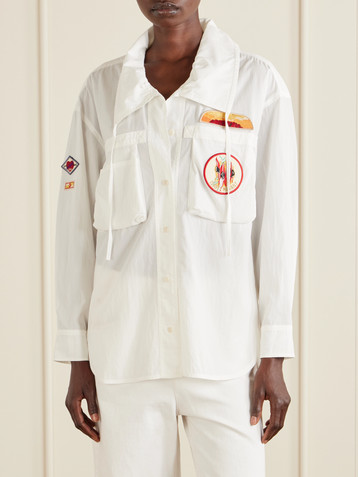 Isabel Marant Chely appliquéd TENCEL™ Lyocell shirt
