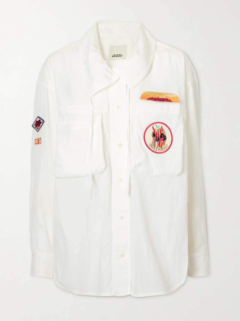 Isabel Marant Chely Appliquéd Tencel™ Lyocell Shirt