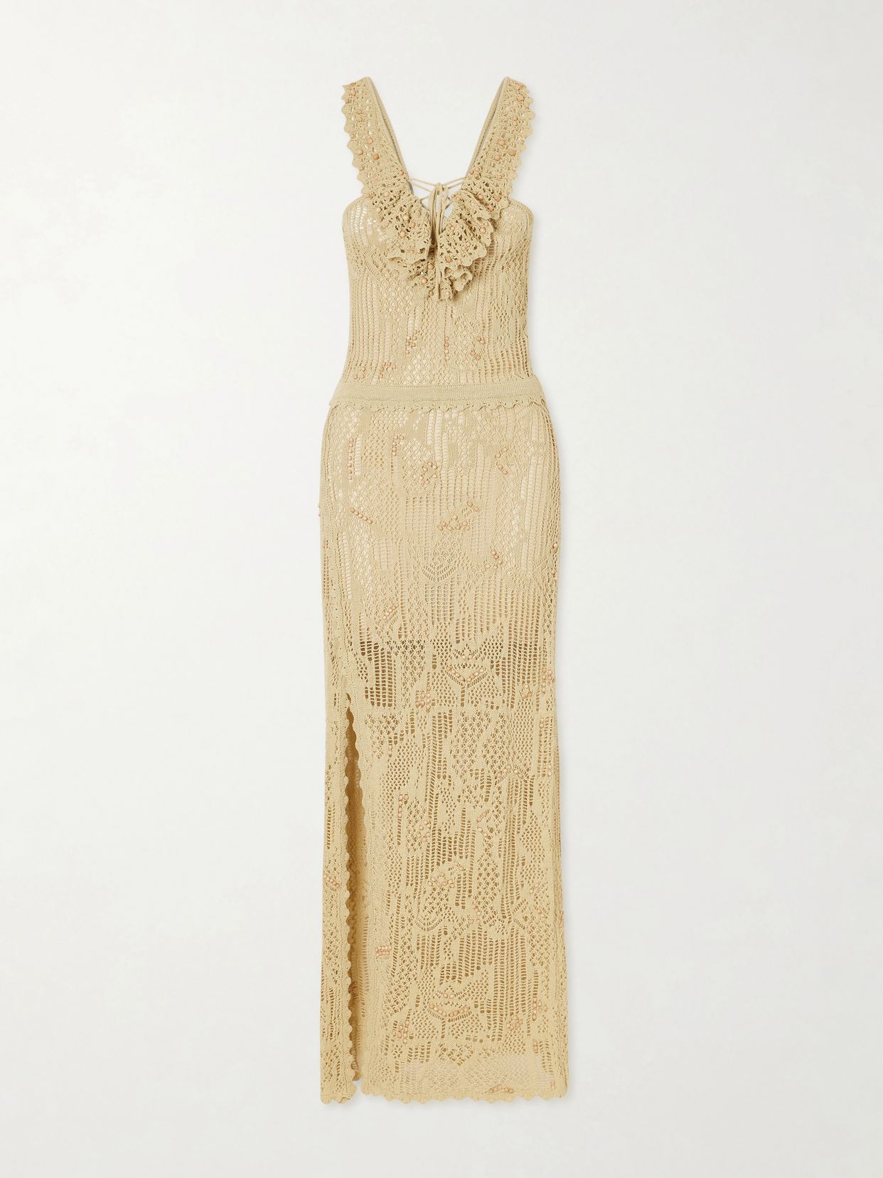 Isabel Marant Ornella embellished crocheted cotton-blend midi dress