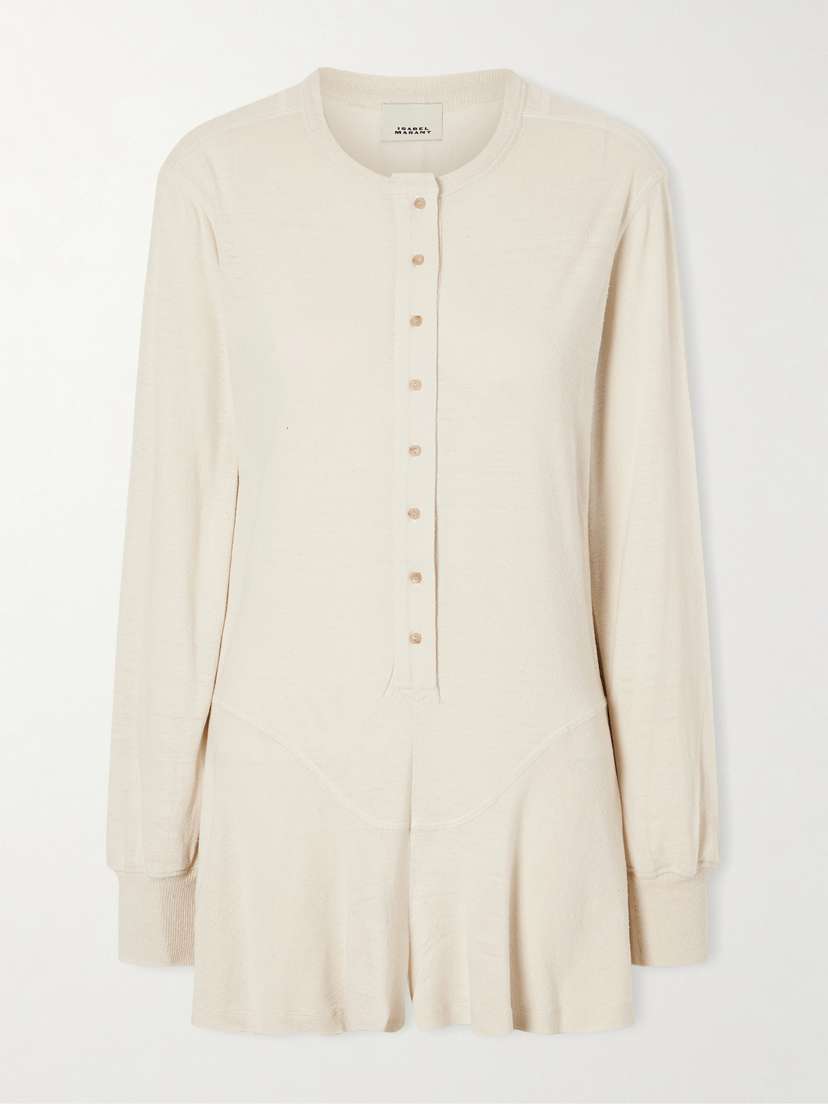 Isabel Marant Tina Silk And Cotton-blend Playsuit