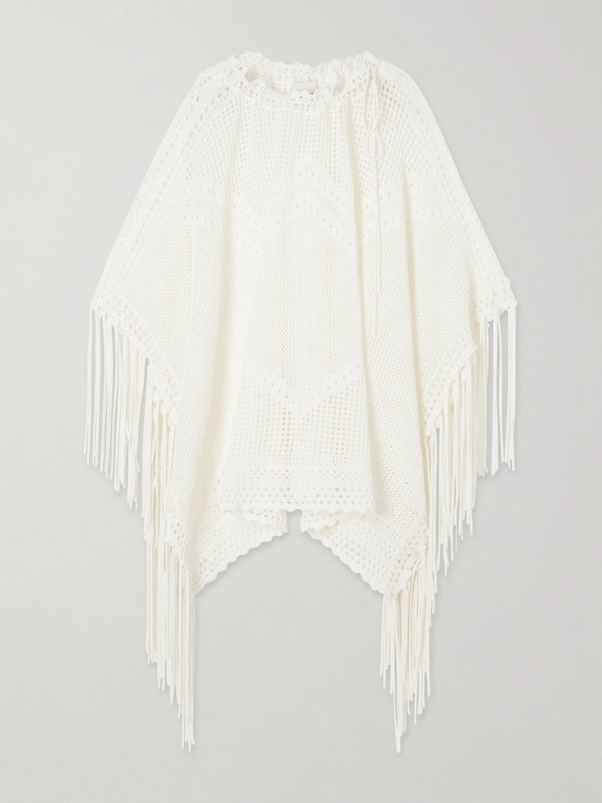 Metilia Crocheted Fringed Cotton Top
