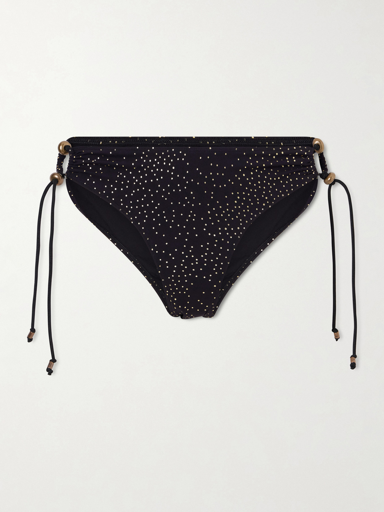 Isabel Marant Alvina Polka-dot Bikini Briefs In Gold