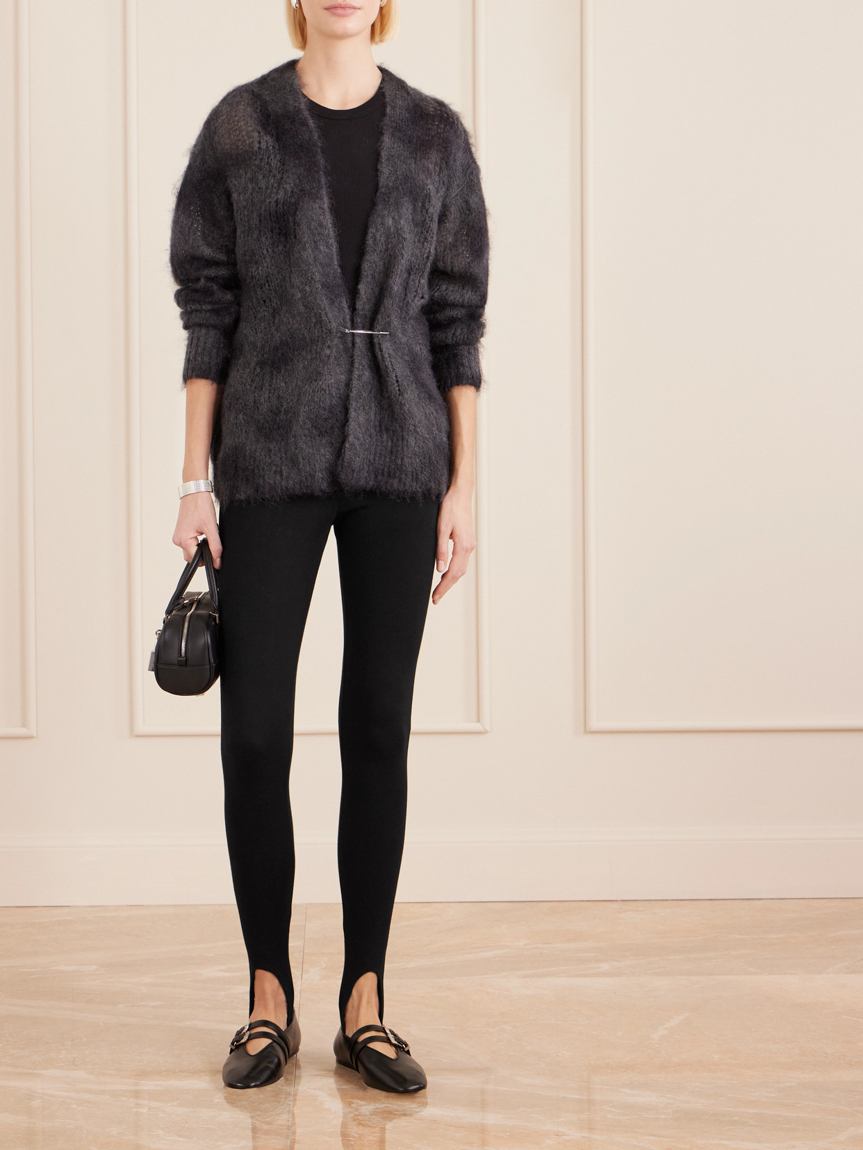 Leset Rio Stretch-ponte Stirrup Leggings In Animal Print