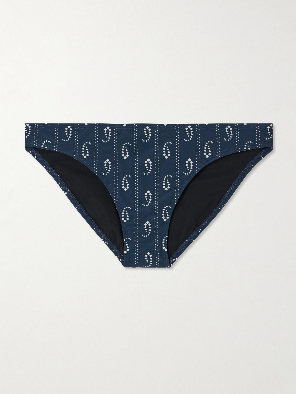 Tory Burch Printed Bikini Briefs In Blue