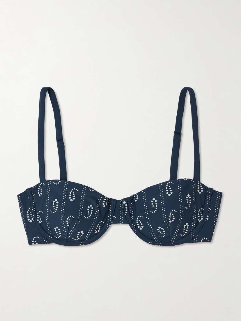 Tory Burch Underwired Printed Bikini Top