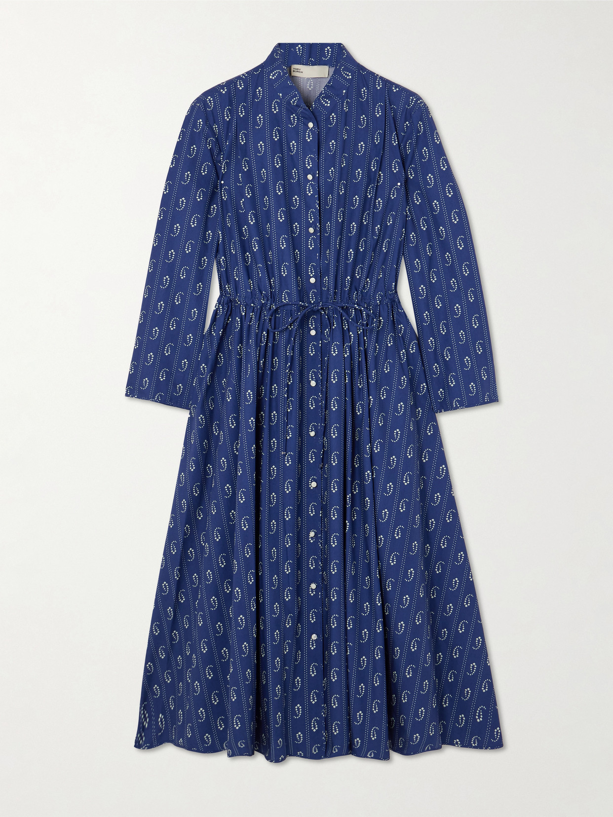 blue floral ruffle tea dress City After Sunset Paisley Midi Dress main image 1