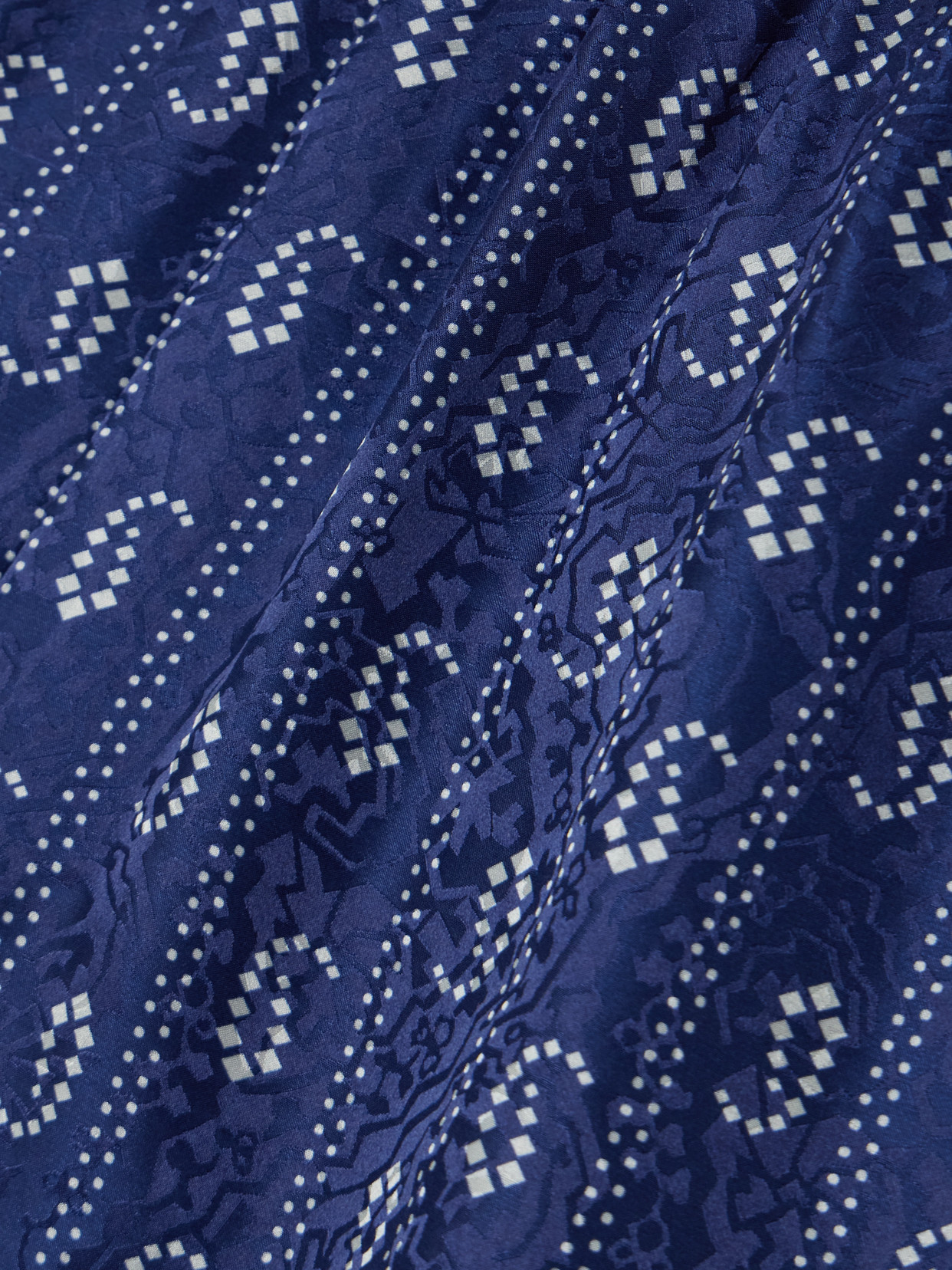 Tory Burch Printed Silk Blend Shorts In Blue