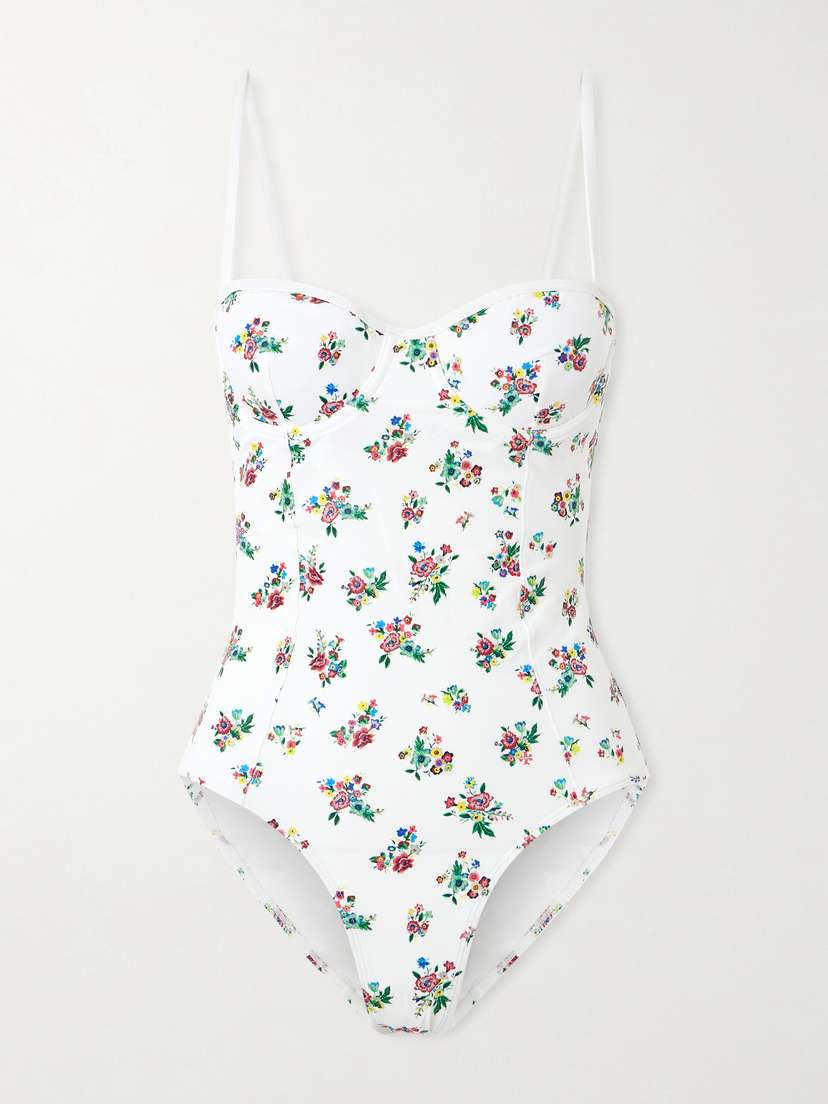 Tory Burch Balcony Underwired Floral-print Swimsuit
