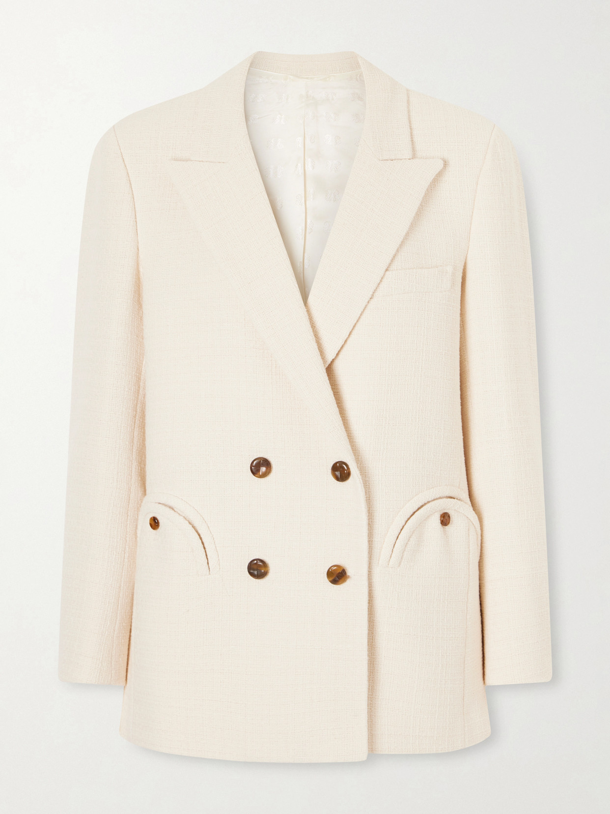 Blazé Milano Missy Everynight Cotton-blend Tweed Blazer In Neutrals