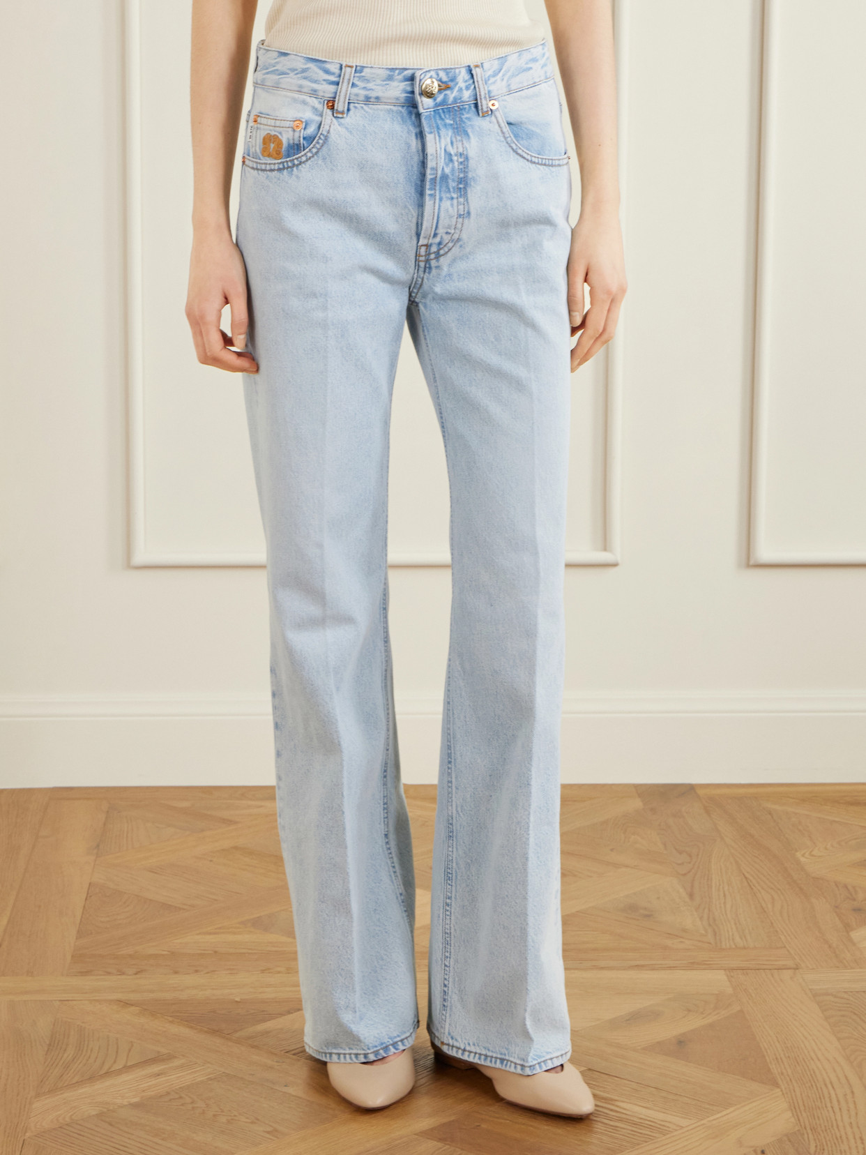 Blazé Milano - Nariida Maline Mid-Rise Wide-Leg Jeans