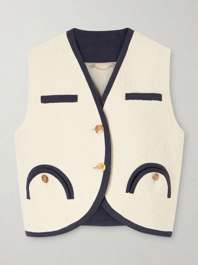 Blazé Milano Orinda Gliss Cotton-blend Bouclé Vest
