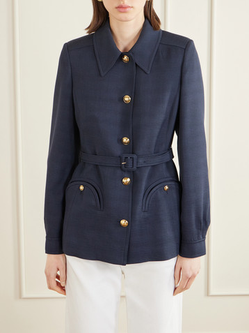 Blazé Milano Genesis Paint belted woven jacket
