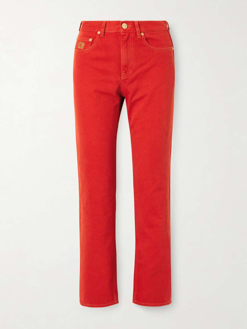 Blazé Milano Clapotis Paso Cropped High-rise Straight-leg Jeans