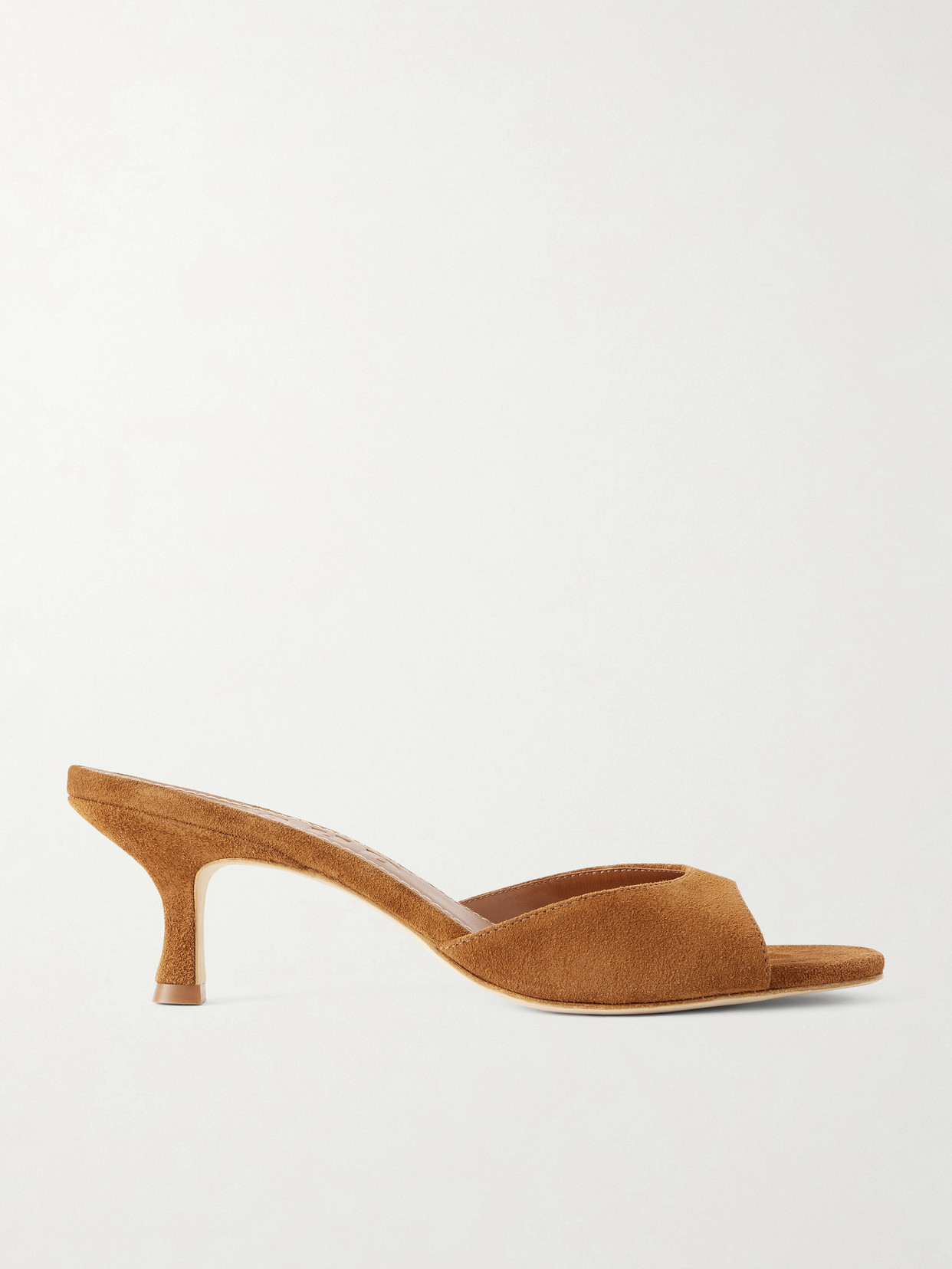 Staud Brigitte Suede Mules In Brown
