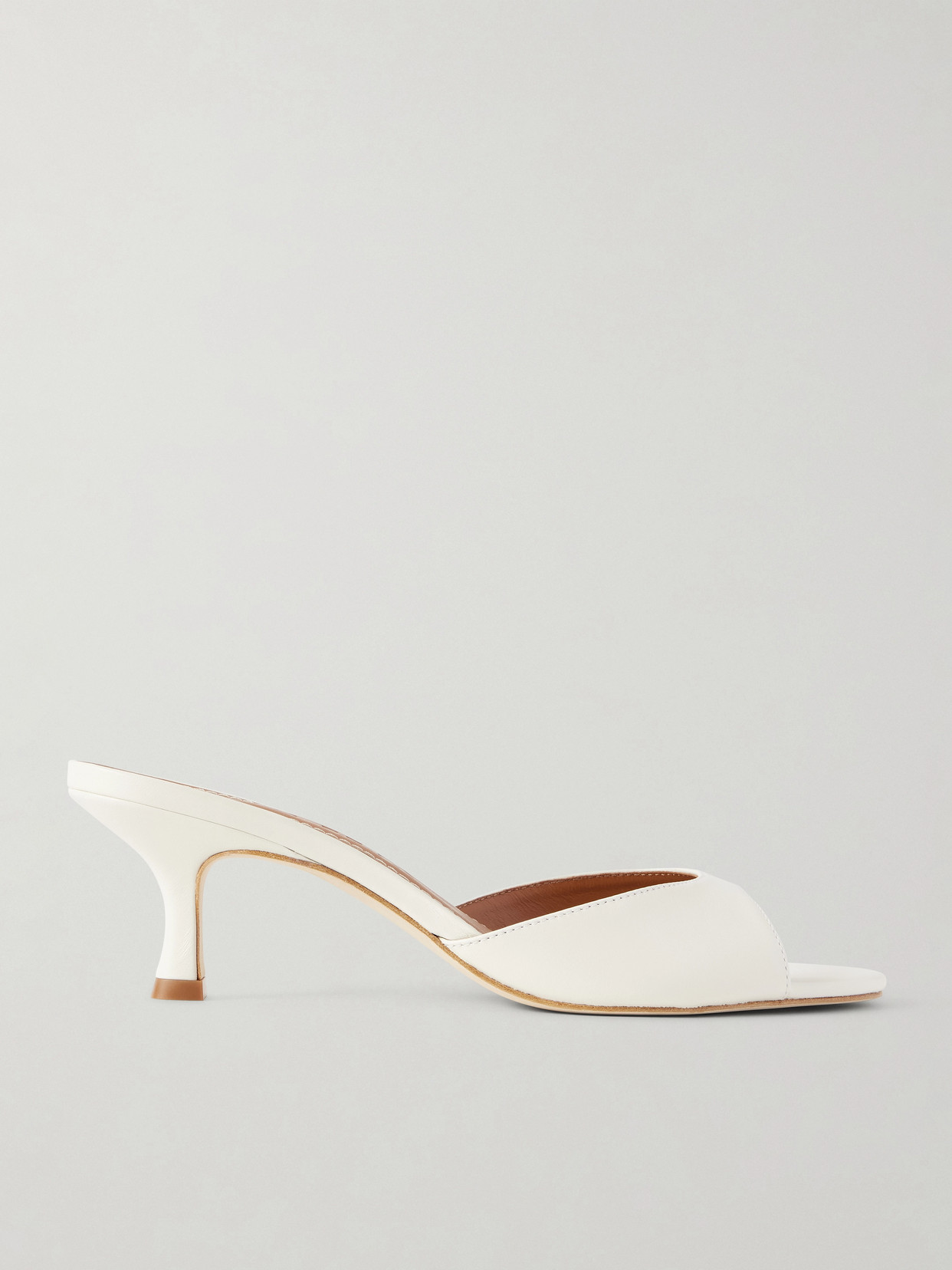 Staud Brigitte Leather Mules In White