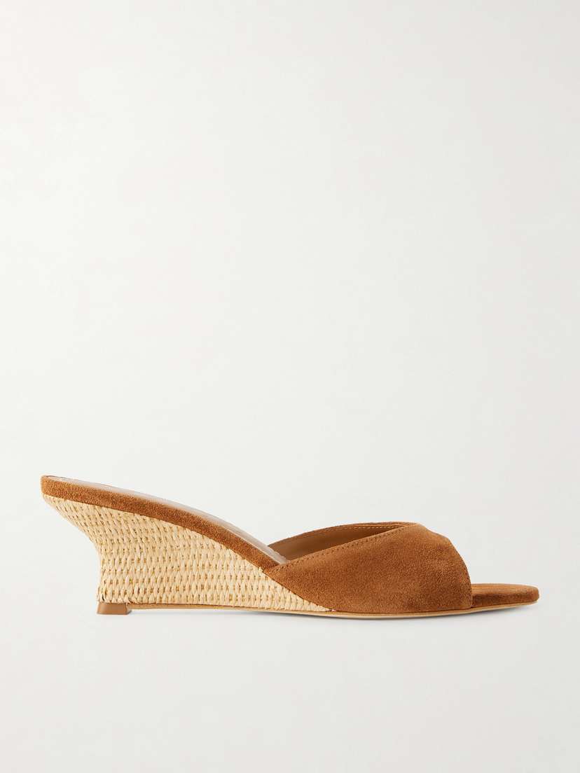 Staud Brigitte Suede Wedge Mules