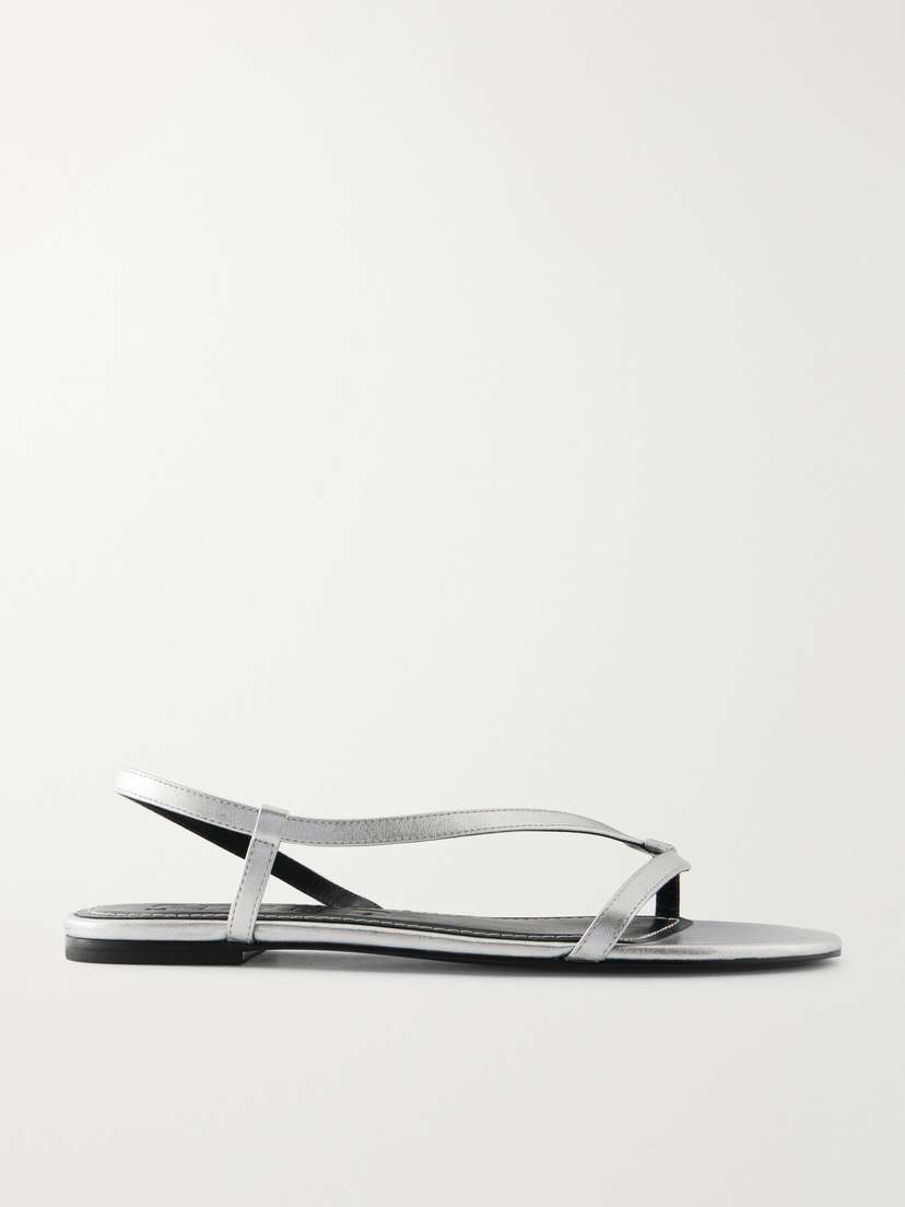 Staud Louden Metallic Leather Flats - Women's Shoes