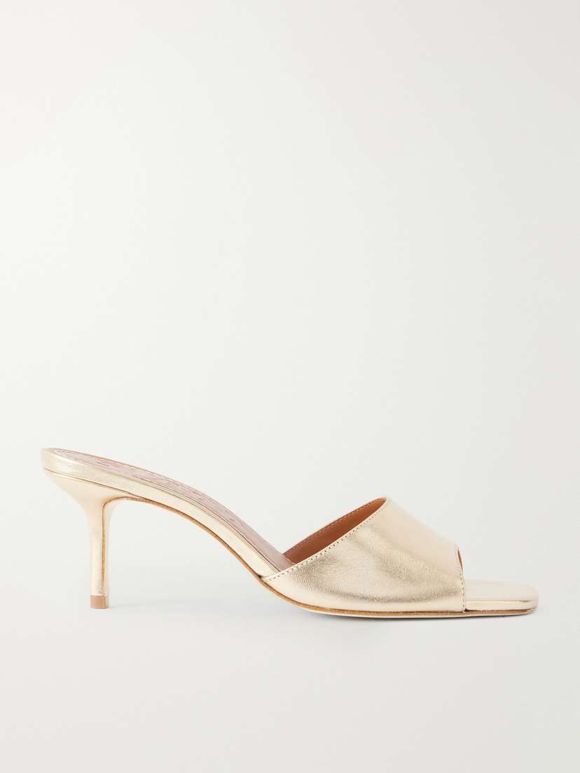 Staud Bea Metallic-leather Mules