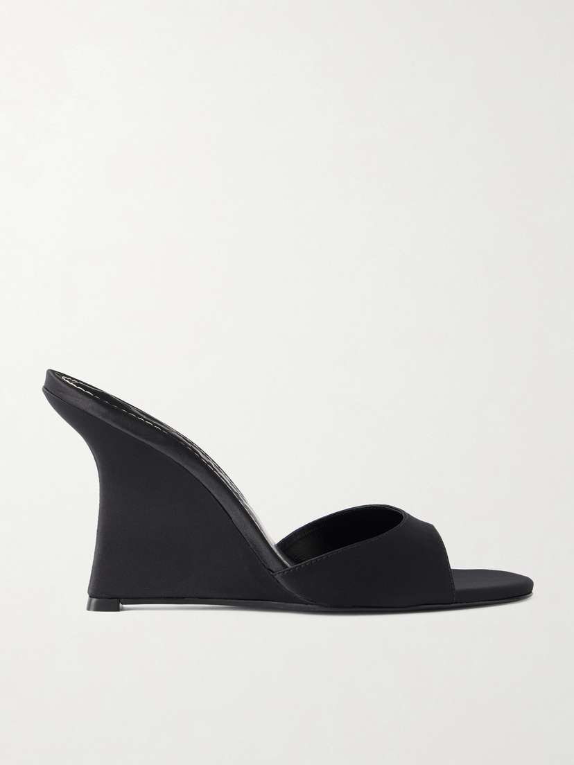 Staud Brigitte Satin Wedge Mules