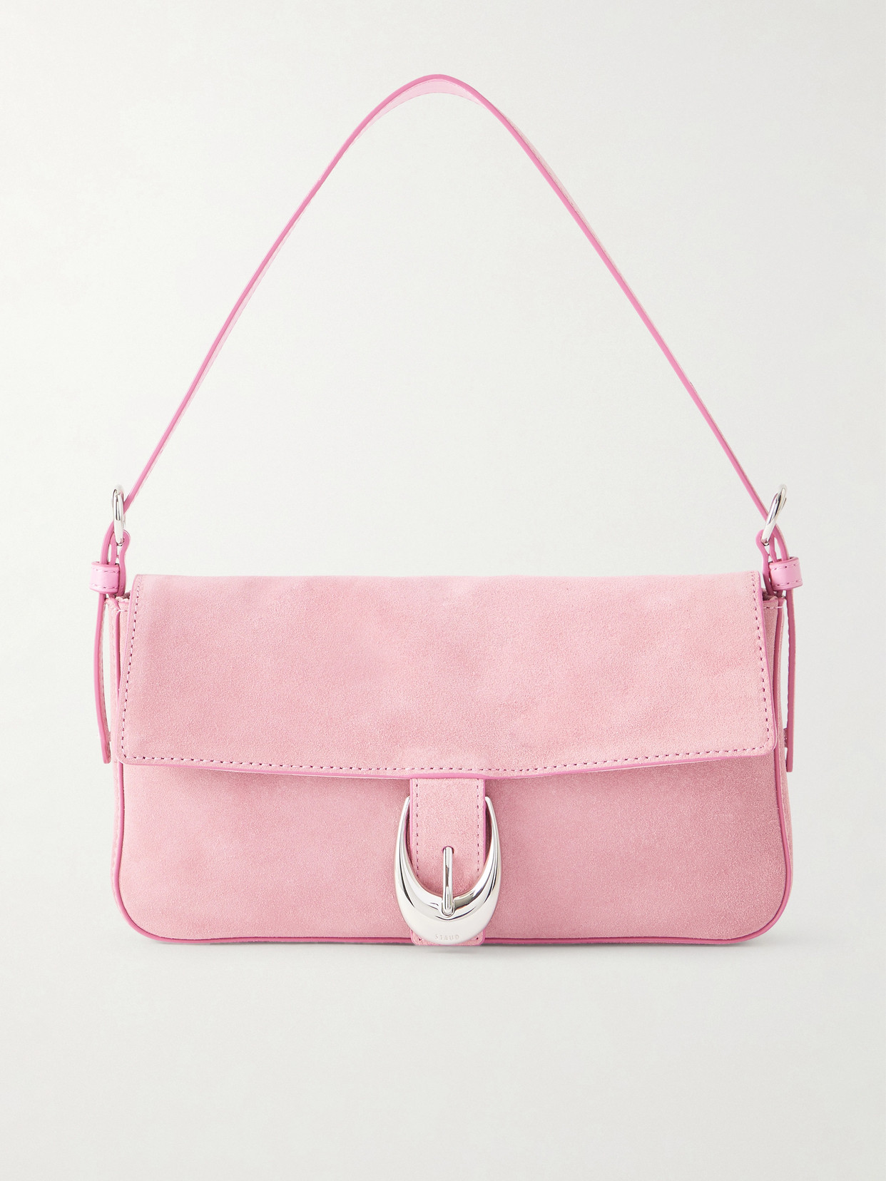 Staud Harlow Suede Shoulder Bag In Pink