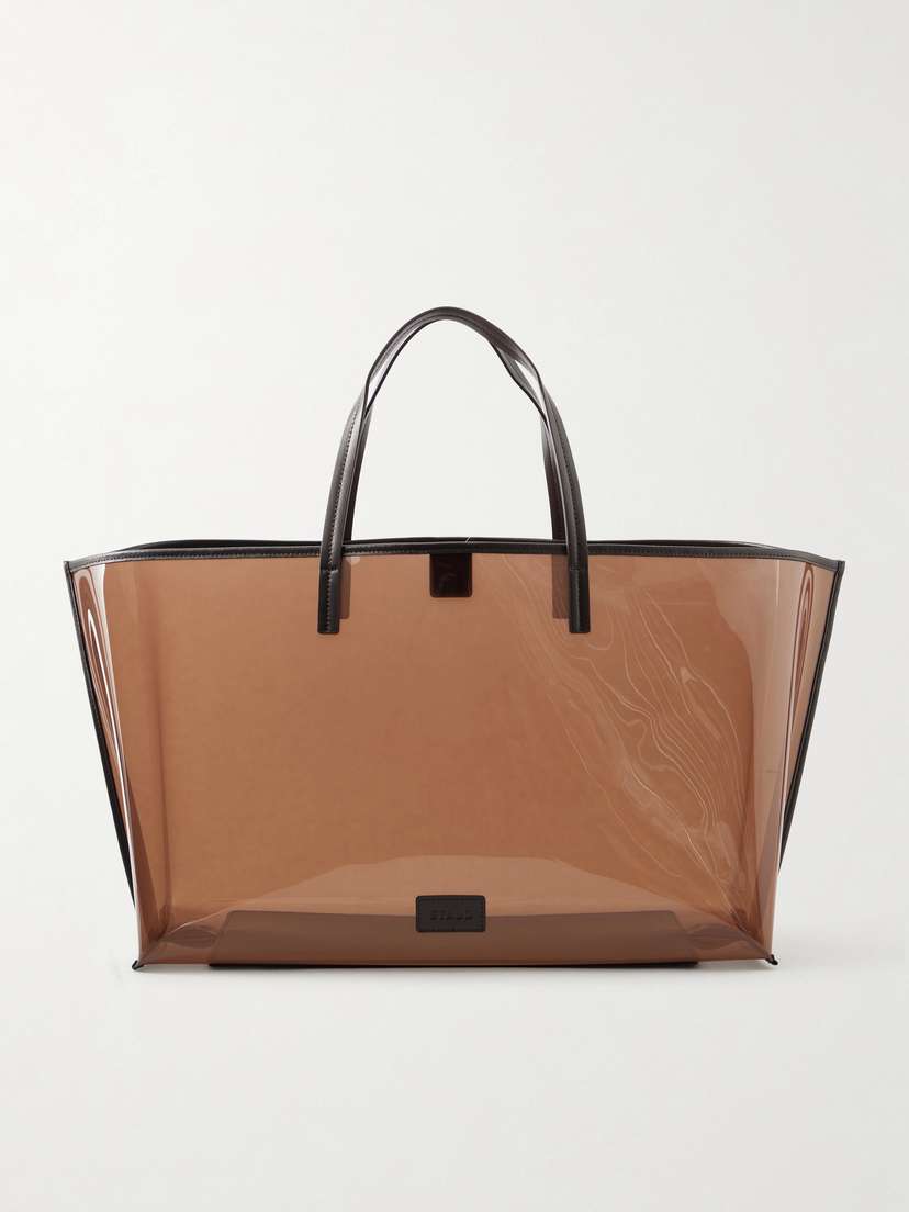 Staud Christos Large Leather-trimmed Pvc Tote
