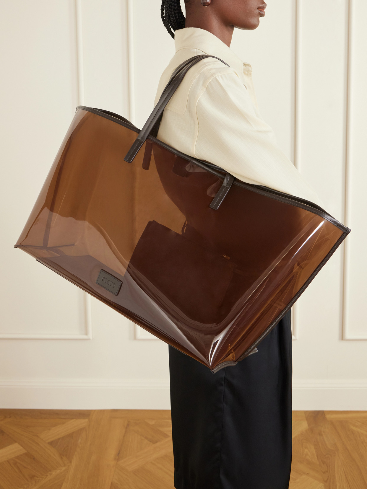 Christos Large Leather-Trimmed Pvc Tote