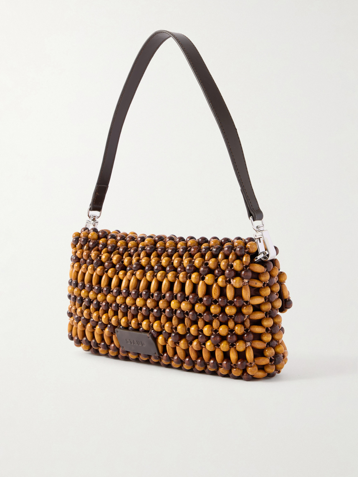 Staud Womens Multi Wood Beads Timmy Beaded Shoulder Bag In Multi