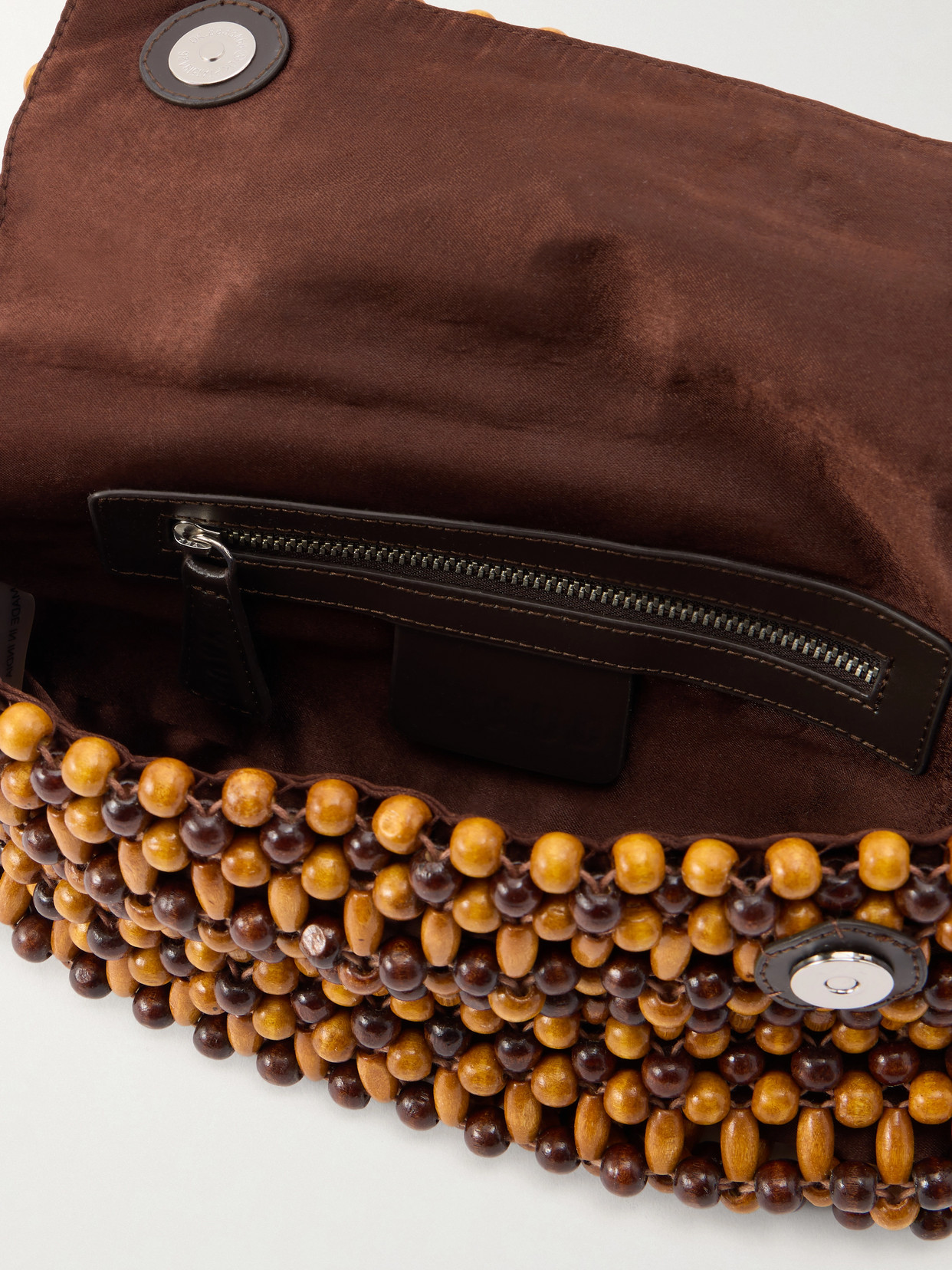 Staud Womens Multi Wood Beads Timmy Beaded Shoulder Bag In Multi