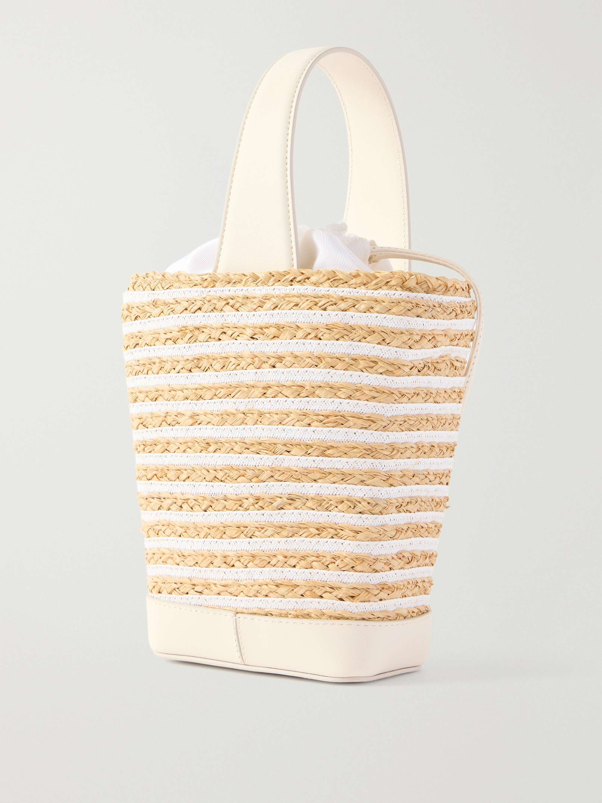 ROGER VIVIER Viv' Skate embellished leather-trimmed striped woven
