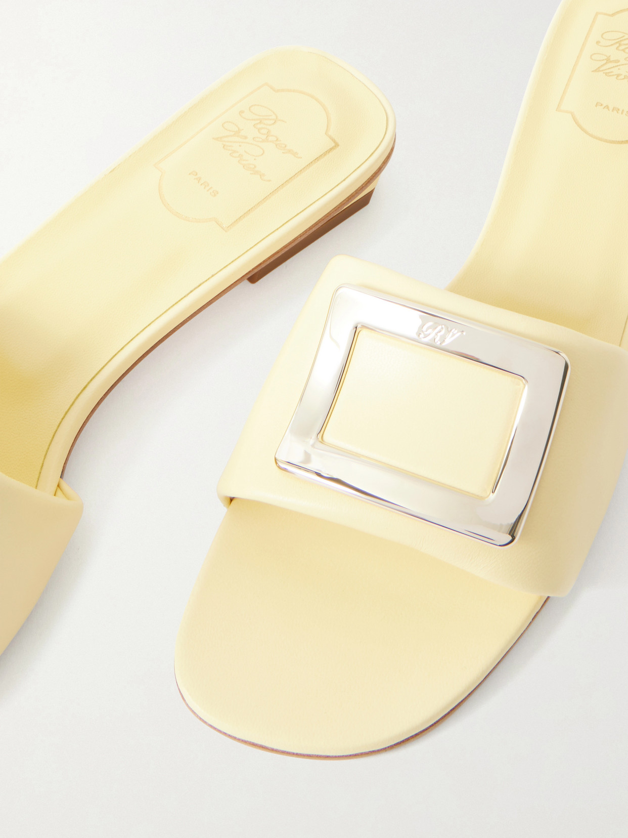 20 Buckled Padded Mules