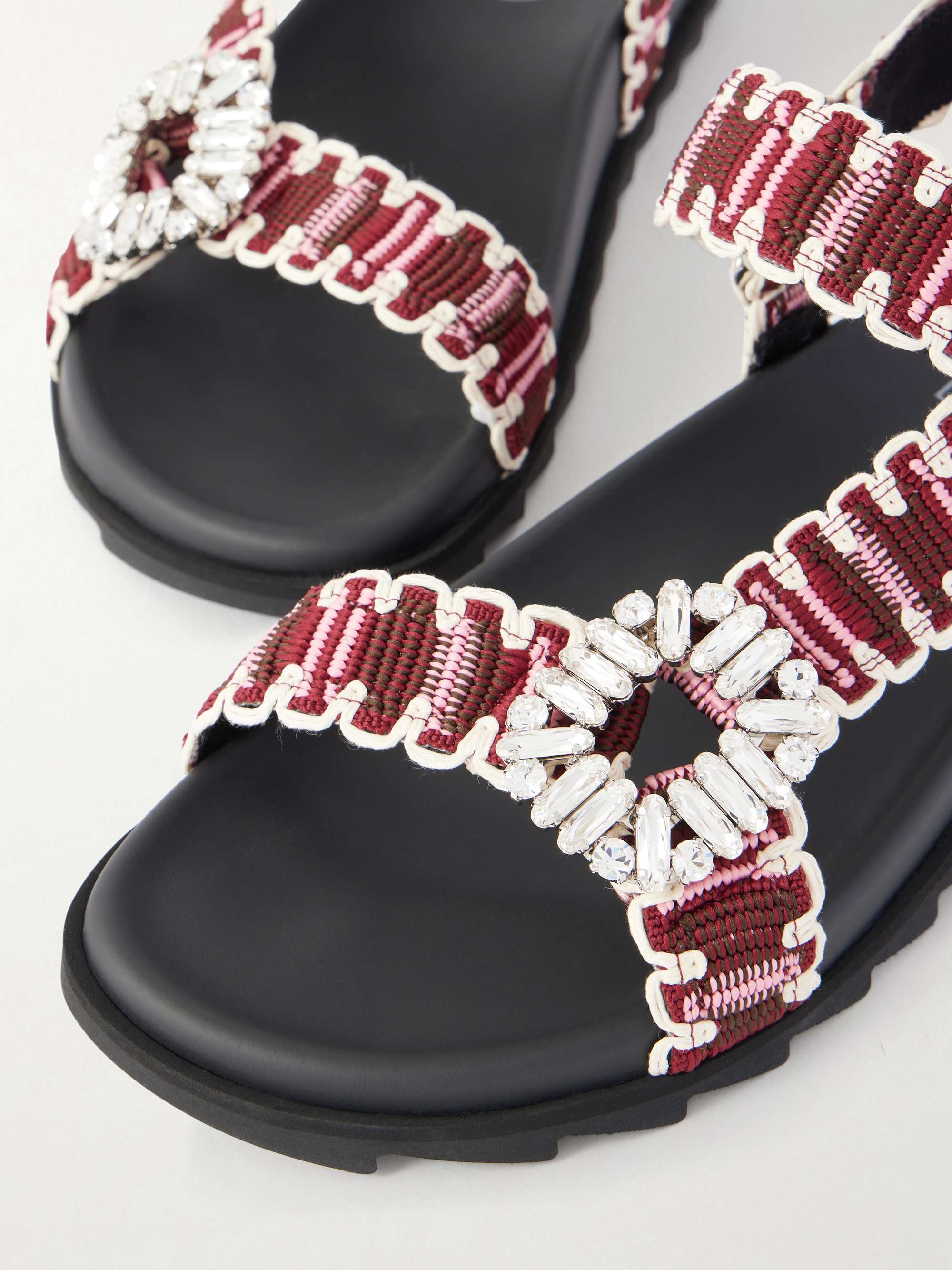 ROGER VIVIER フラットシューズ 38 1/2 ROGER VIVIER Embellished flat sandals | NET-A-PORTER