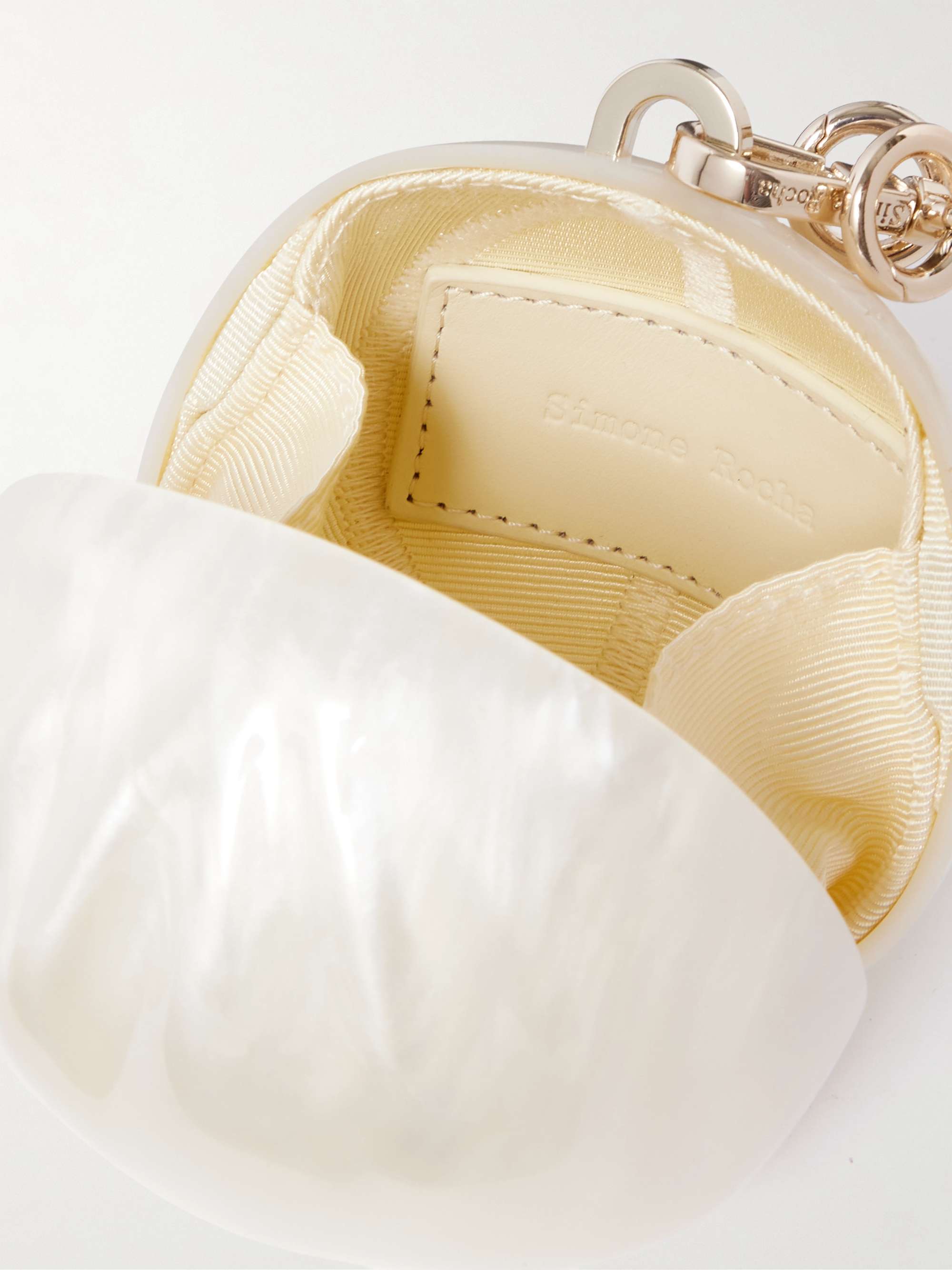 SIMONE ROCHA Egg Dumpling embellished leather-trimmed acrylic