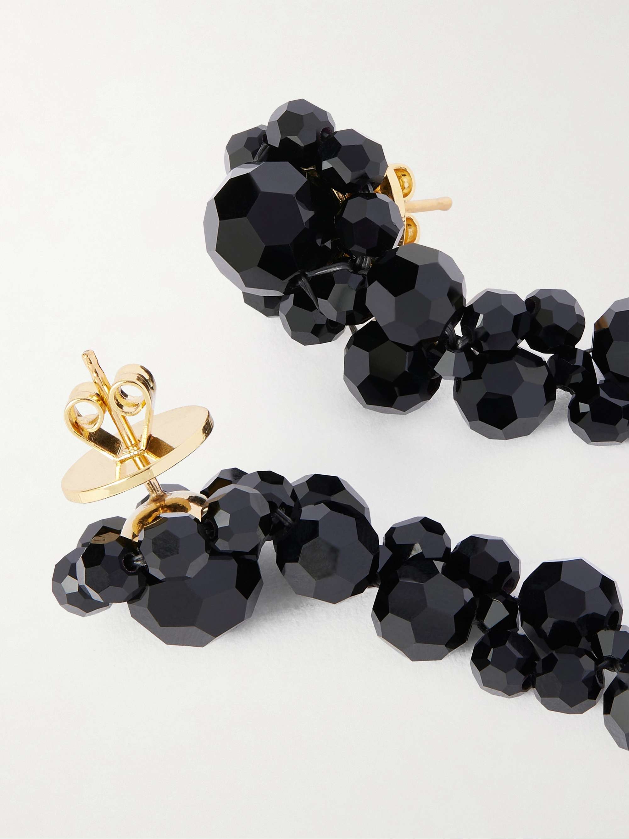 SIMONE ROCHA Drip gold-tone crystal earrings