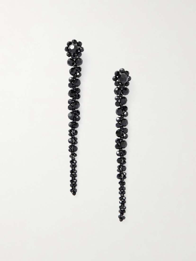 Simone Rocha Drip Gold-tone Crystal Earrings