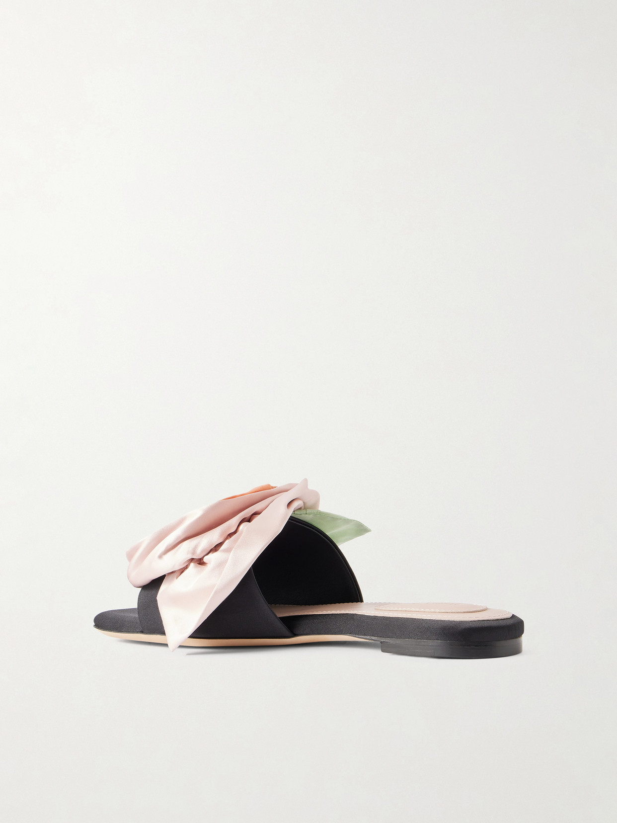 Floral-Appliquéd Slides