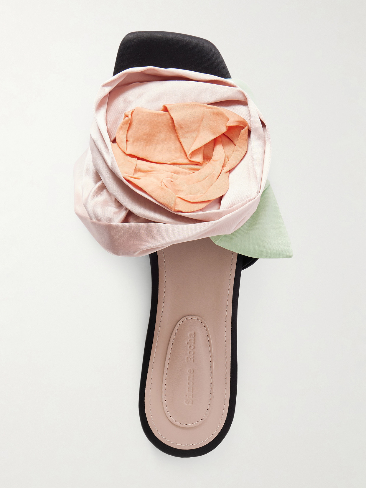 Floral-Appliquéd Slides