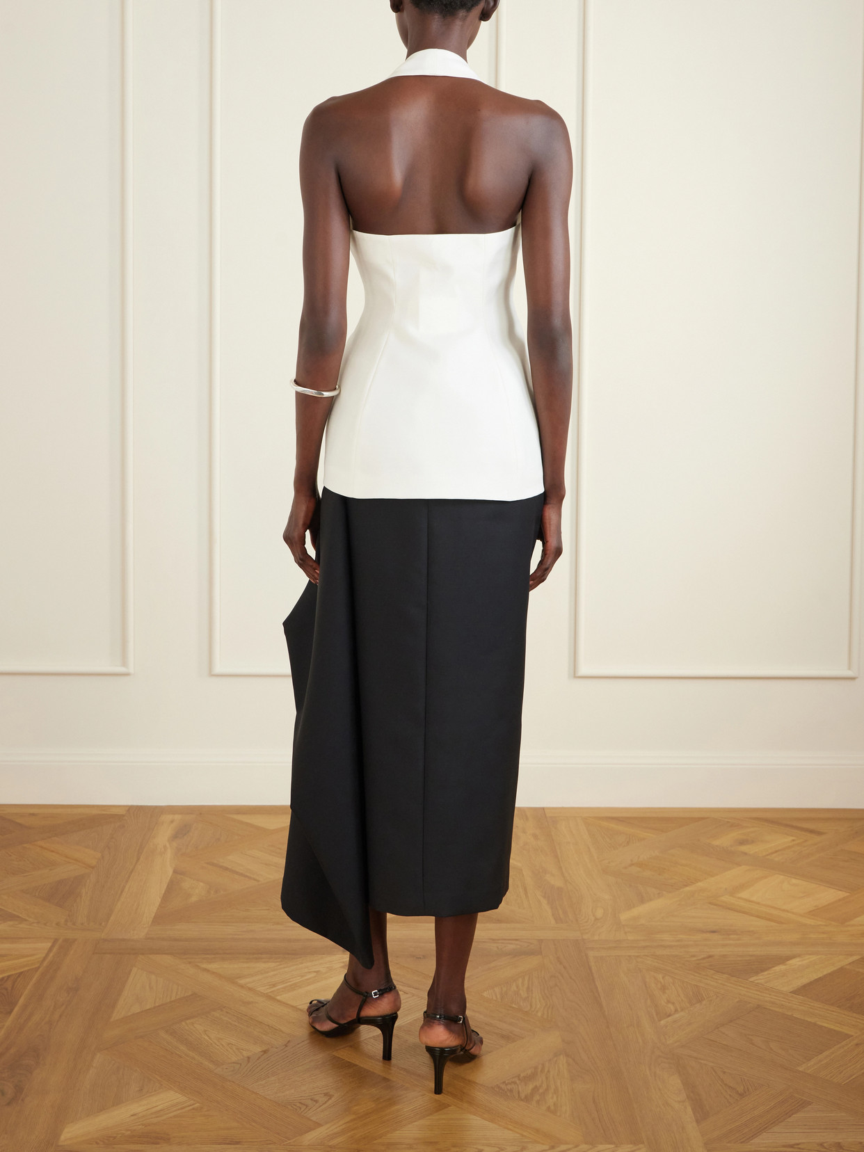 Lupita Halterneck Sleeveless Wool And Silk-Blend Top